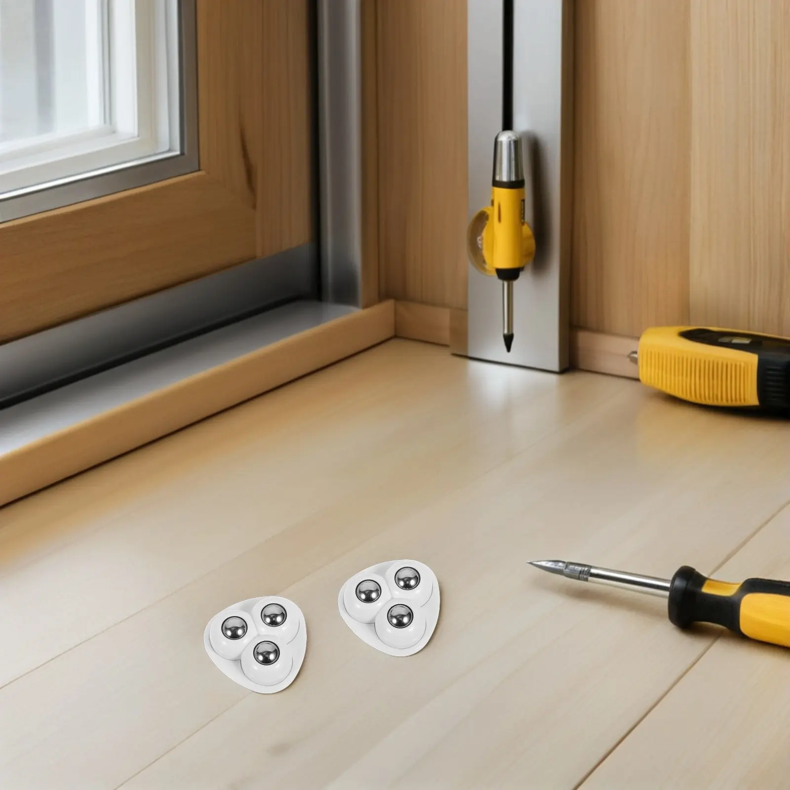 48Pcs Adhesive Small Swivel Casters Silent Self Adhesive Furniture Wheels No Drill Stick on Mini Caster Wheels for Sofas
