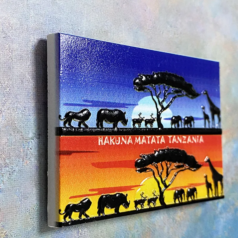 Tanzania 3D refrigerator magnet tourist souvenirs Refrigerator magnet decoration supplies collection arts and crafts gifts