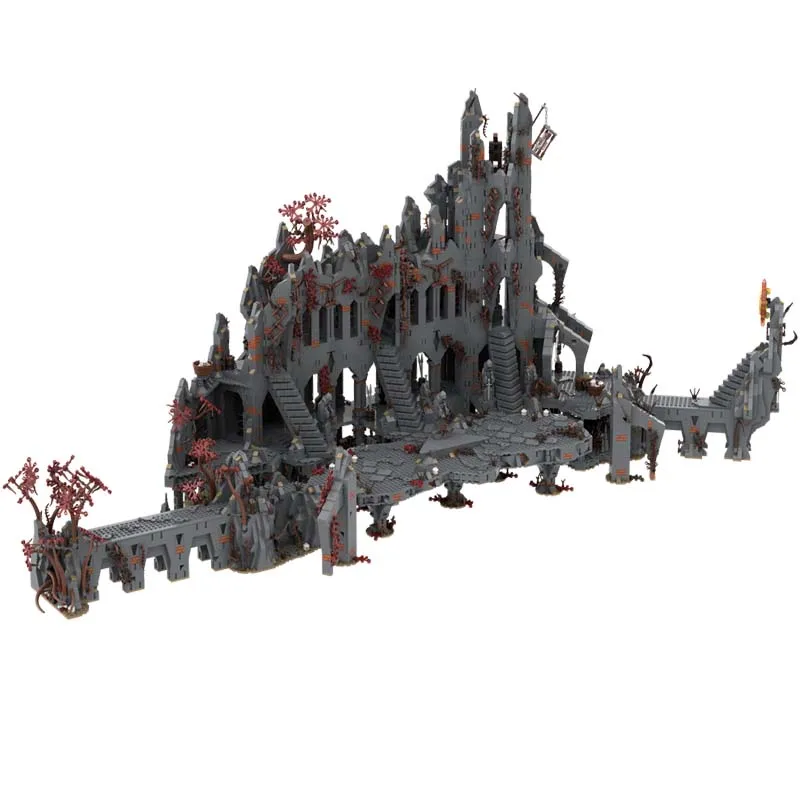 Los anillos película UCS Dol-Guldur bloques de construcción MOC Castillo arquitectura DIY montaje tecnología colección de ladrillos modelo juguetes regalo