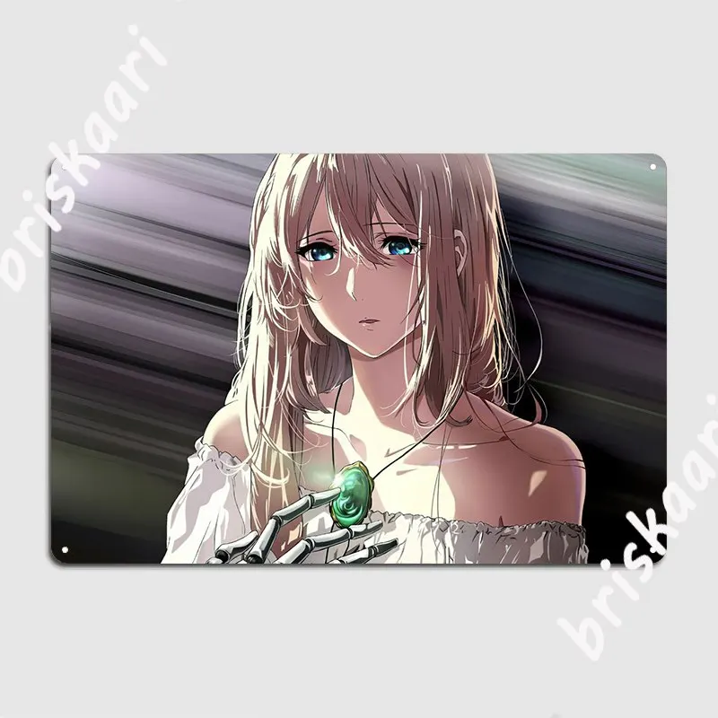 Violet Evergarden Metal Sign Create Cinema Living Room Wall Decor Garage Club Tin Sign Poster