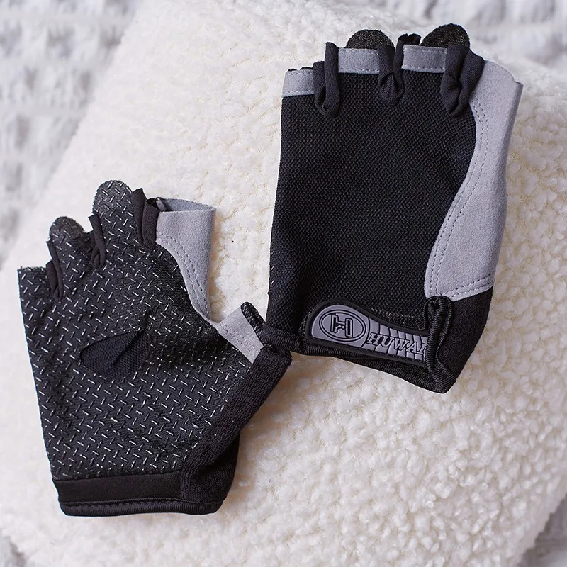 Gants de moto anti-ALD pour hommes et femmes, anti-choc élastique, demi-doigt, respirant, fitness, cyclisme, vélo