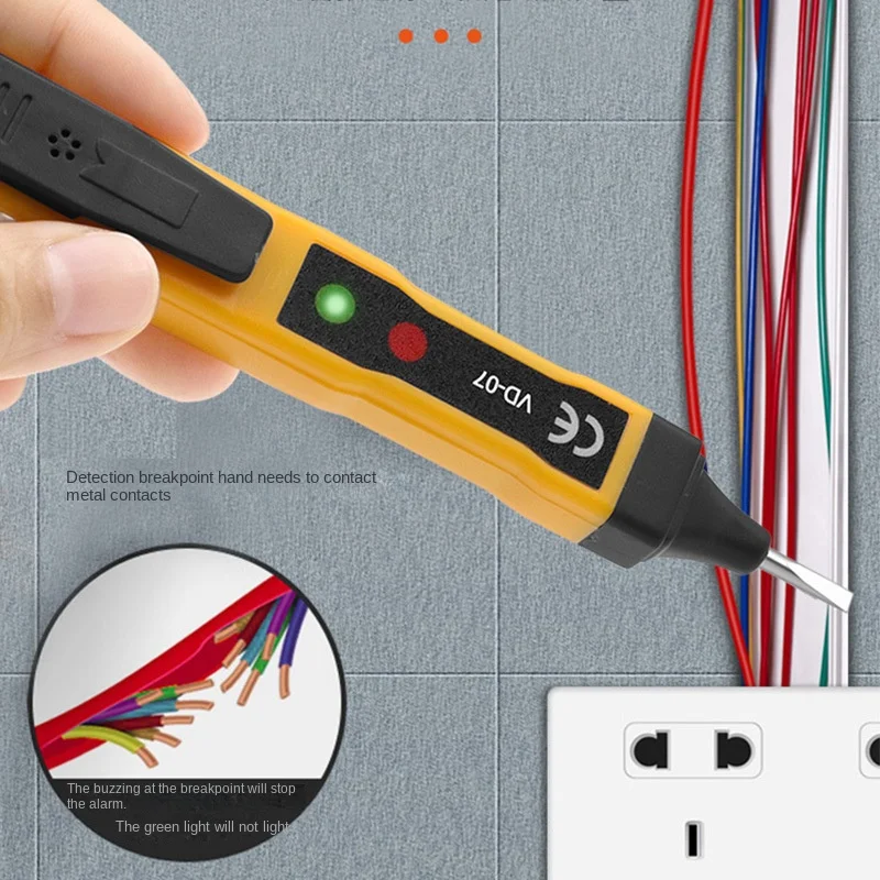 Non-contact Inductive Voltage Detector Pen Meter Multifunctional Electric Compact Battery Test Pencil Continuity