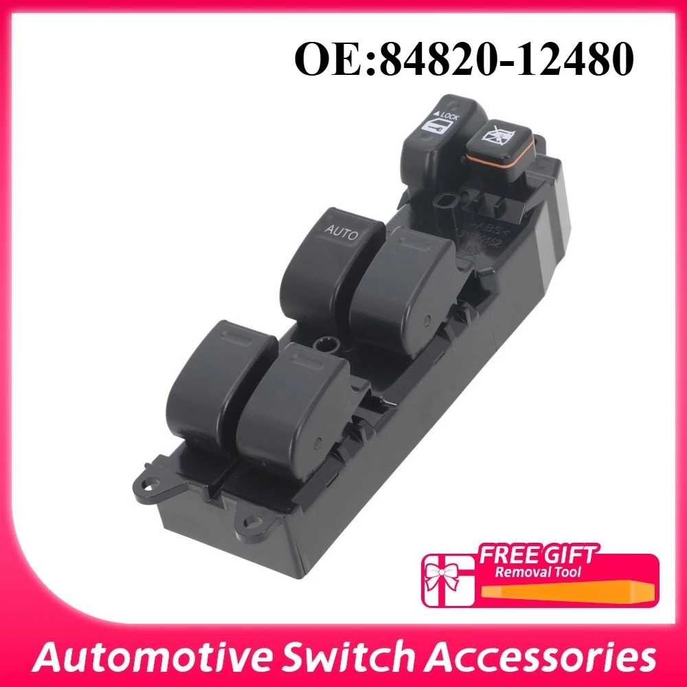 84820-12480 Interruptor Principal de Vidro Elétrico de 18 Pinos para Toyota Corolla Camry 2002-2006 e Toyota Sienna 2004-2009