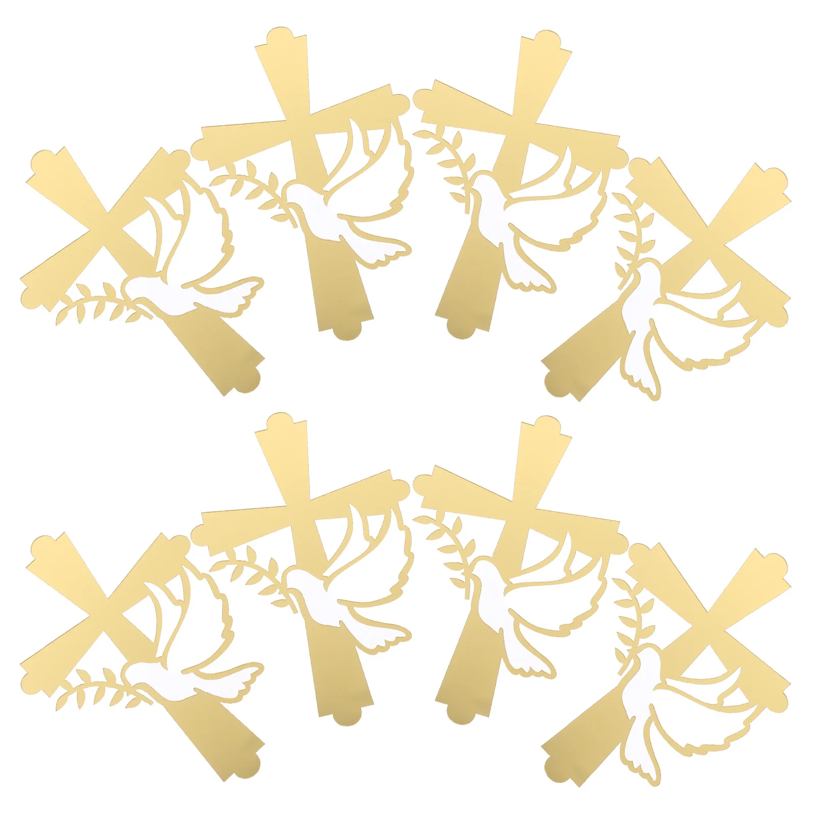 

8Pcs Acrylic Cross Cake Picks Baptism Dessert Toppers Party Decorations Holy Communion Cupcake Inserts Cake Toppers