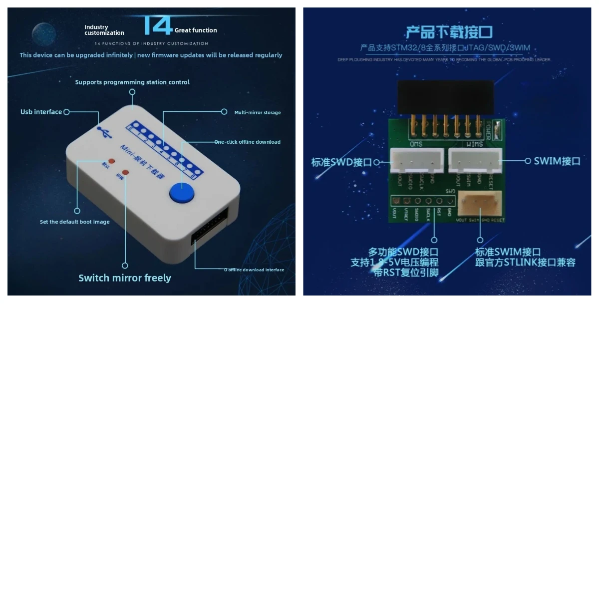 Suitable for GD32 offline burner, offline universal burner STM8STM32 offline programmer MM32