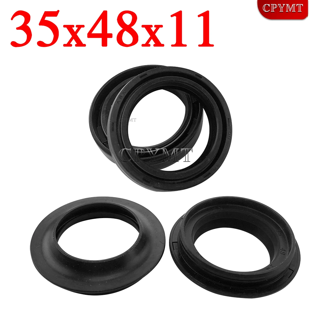 35x48x11 35 48 11 Oil Seal & Dust Cover Front Fork Fit For CBF50 CR80 CRM125 XL50 MTX80 MTX125 NX125