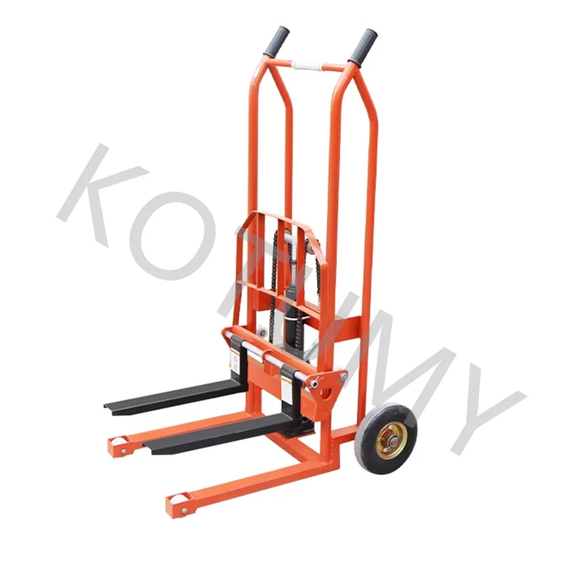 Portable Manual Handling Stacker Light Small Household Lift Loading And Unloading Truck Foldable Forklift,Hydraulic Unloading