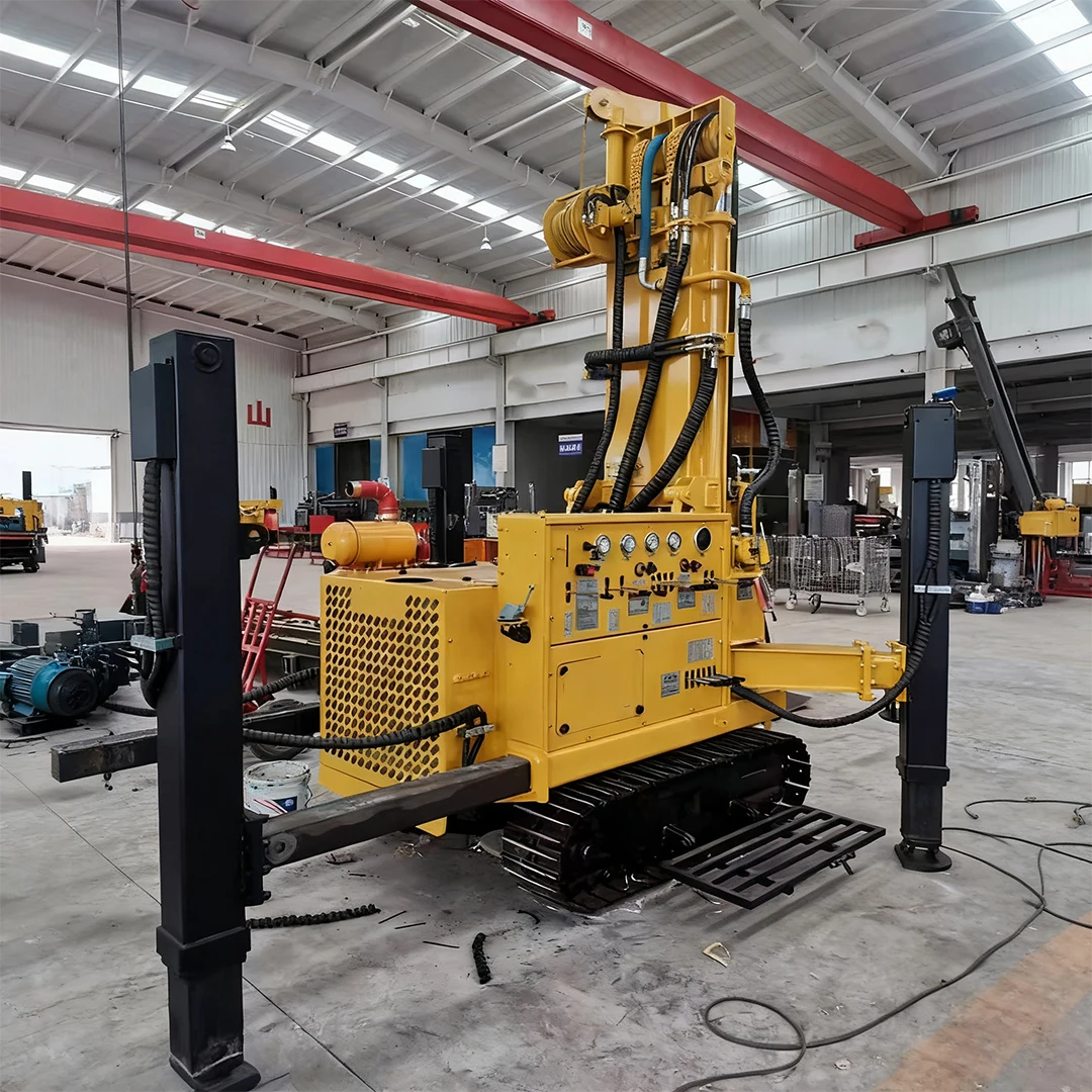 Heavy Duty Water Well Drilling Rig 260m Depth Hydraulic Rotary and DTH Drilling System 6600Nm Torque for Rock and Loose Layers