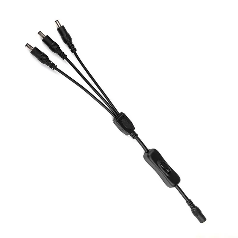 F62C DC5521 Splitter Adapter Cord 5.5x2.1mm 1 Female to Multiple Male Cable for Security CCTV Parking Camera LED Strip Light