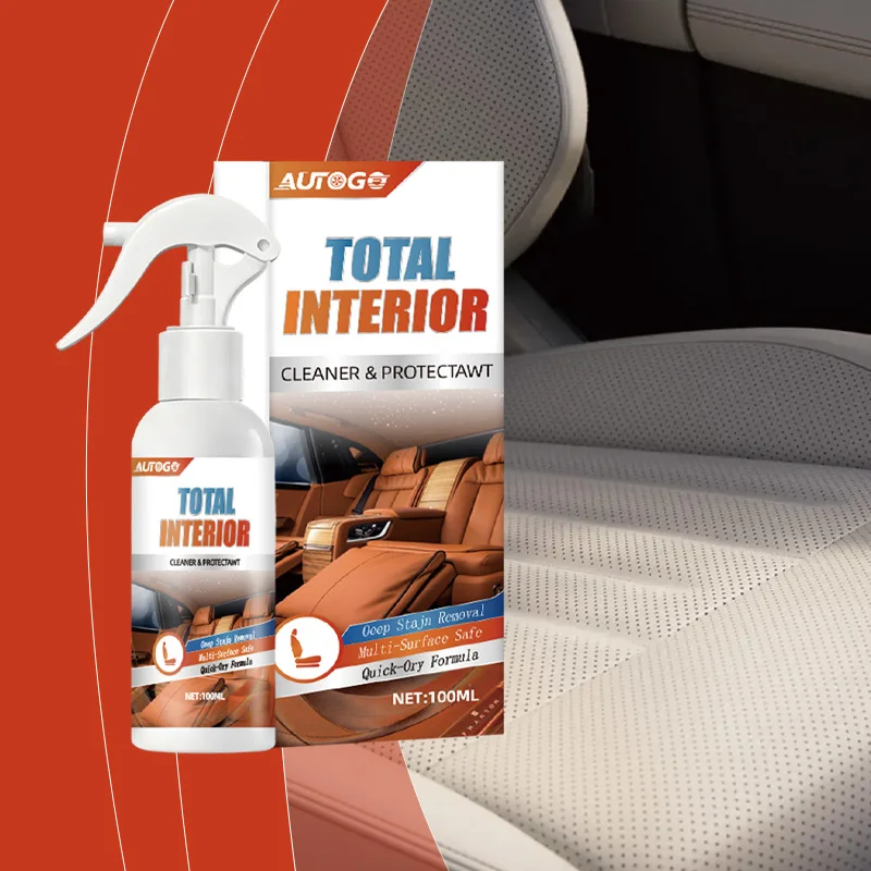 AUTOGO 100ml Car Interior Cleaner Spray Total Interior Protectant Leather Seat Dashboard Quick-Dry Stain Remover