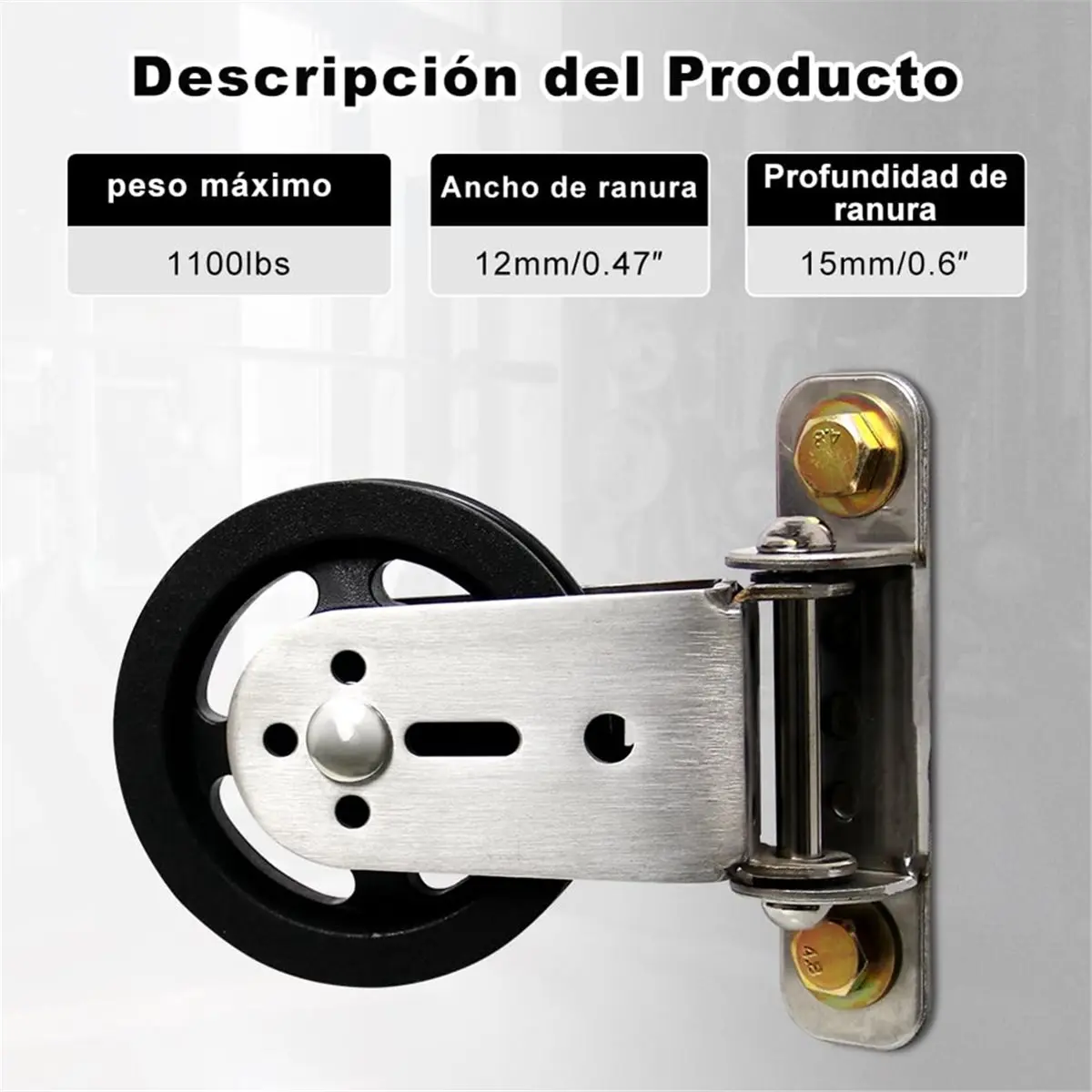 ABYB Gym Pulley Blocks,Wall Mount Fixed Pulley Wheel Rotation 180 Degree, for LAT Pulley System,for Gym Pulley System