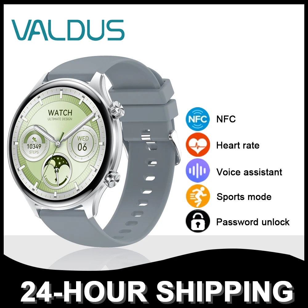 VALDUS 2025 Neue VS63 Pro Smartwatch, NFC-Herzfrequenzerkennung, Passwort-Entsperrung, kompatibel mit Android IOS Bluetooth Smartwatch