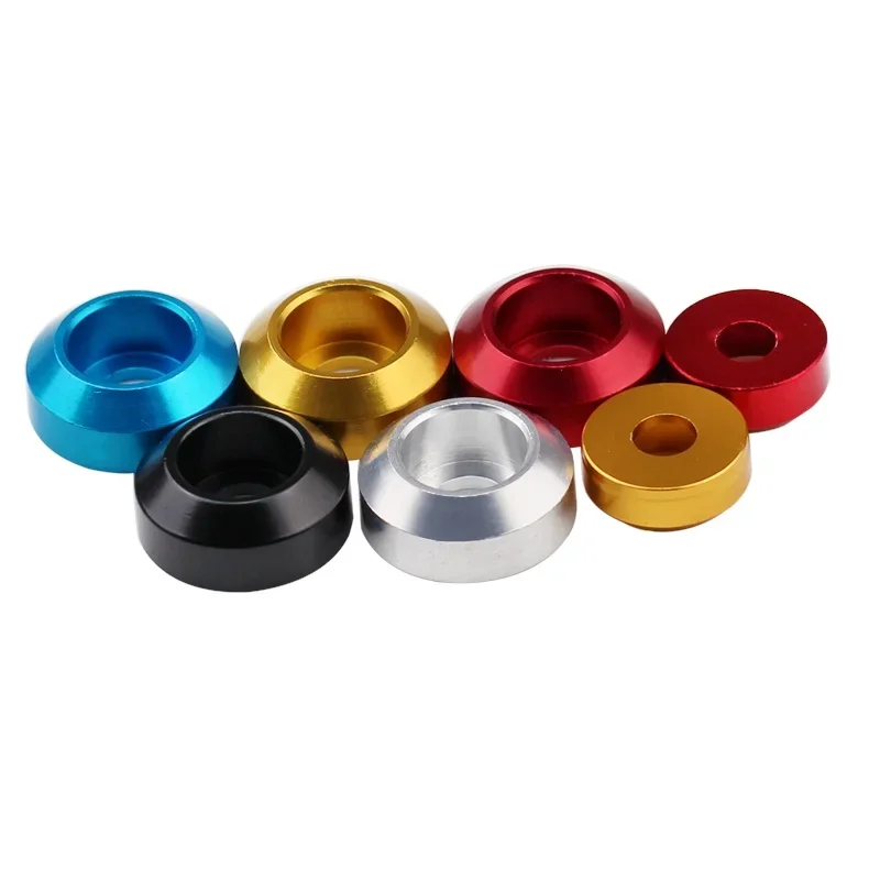 Aluminum alloy crown shaped gasket M2M2.5M3M4M5M6M8 cup head inner hexagon washer multi-color beautiful wear-resistant