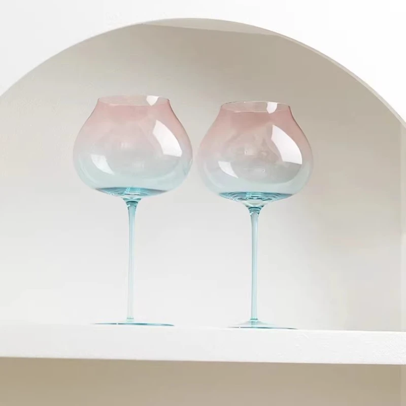 Slim red wine glass, first goblet.