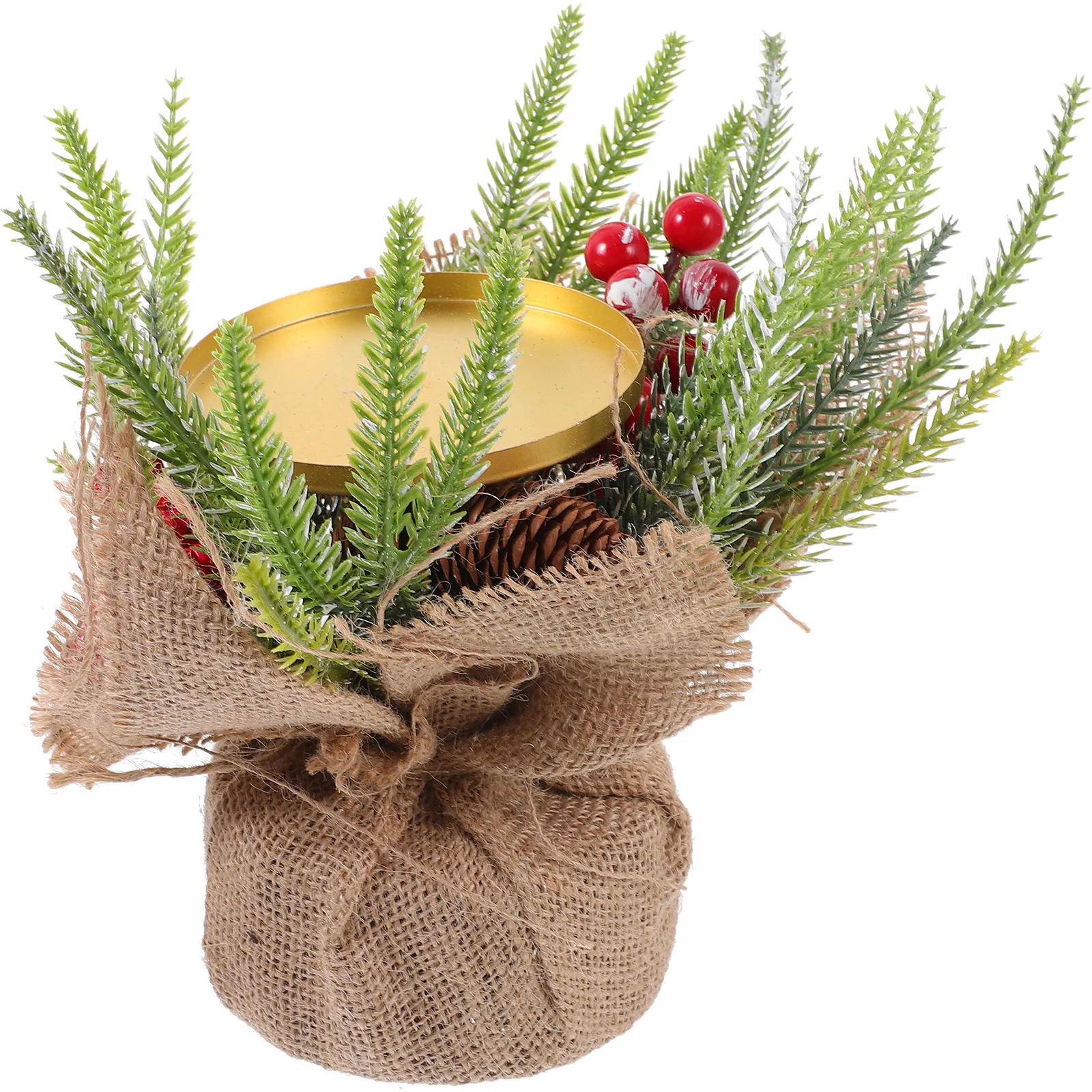 Christmas Holder Plastic Iron Cloth High Temperature Resistant Stable Base Desktop Xmas Decoration Stand Warm