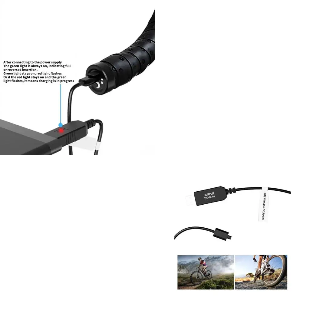خط شحن مدمج للدراجة، عداد طاقة، كابل شحن، معدات ركوب الدراجات، ملحقات رياضية مقاومة للماء #1