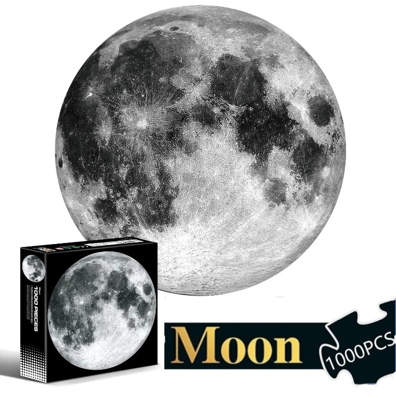 Adult Puzzle Puzzle Game 1000 Planet Moon Earth Puzzle Challenge Game Learning Puzzle Space Plane Puzzle Difficulty Toy
