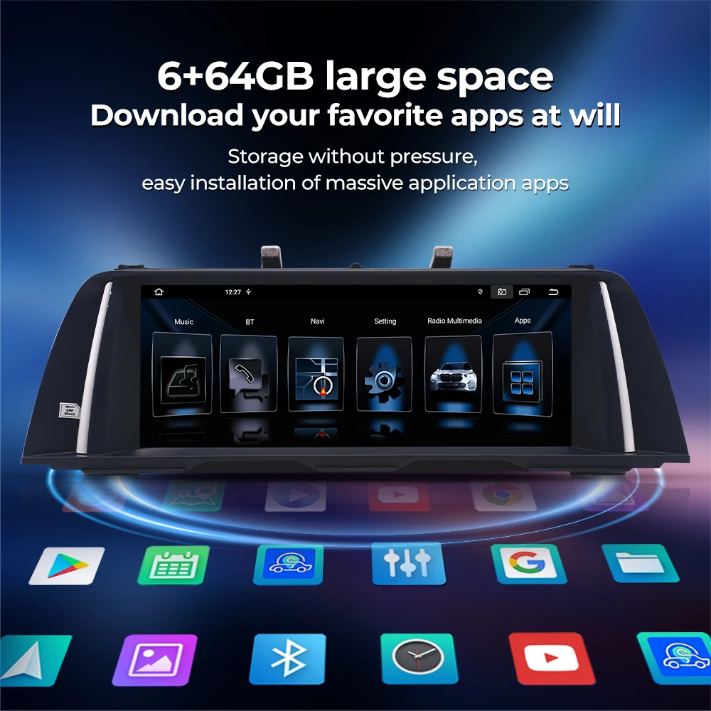 

10.25" Android Auto Wireless CarPlay Car Radio Multimedia For BMW 5 Series F10 F11 2011-2016 CIC NBT 4G Audio Head Unit Stereo