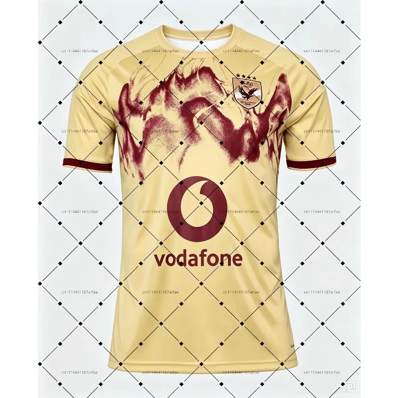 26-27 New Men Kids Al Ahly Fans Football Jersey Short Sleeve Soccer Tee Egypt Sport Shirt for Football Match Training Daily Wear