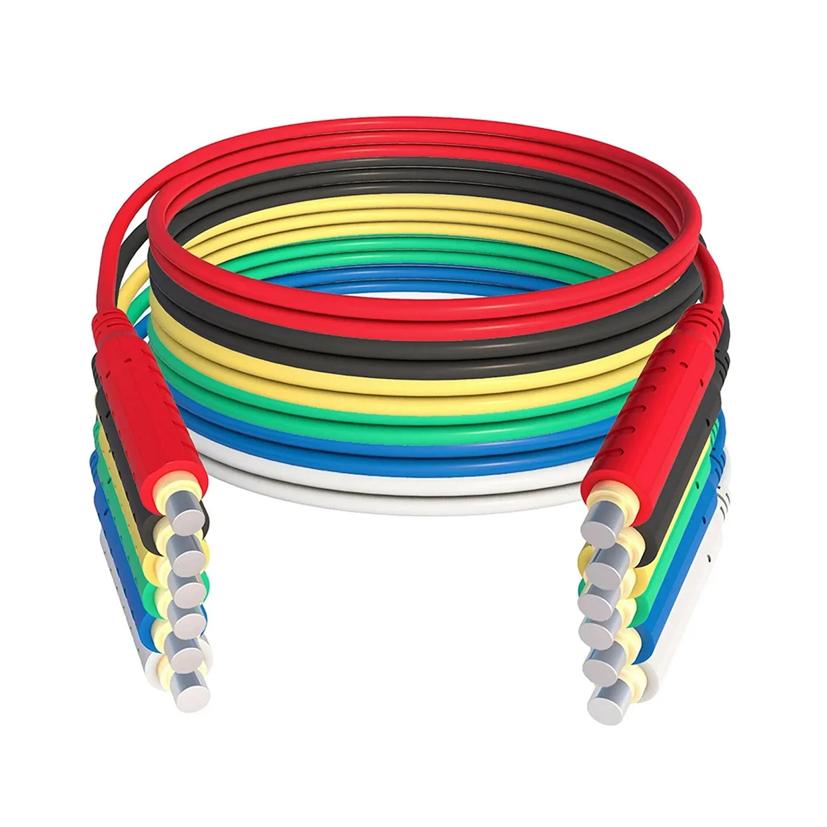 Cavi di prova magnetici da 6 pezzi cavi di prova per ponticello flessibile morbido in Silicone 30VAC 5A 3.3Ft T10005 interruttori per sensori