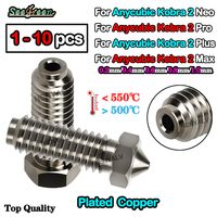 Wholesale 3D Printer Nozzle 1~10pcs Plated Copper For Anycubic Kobra 2  For Kobra2/Kobra2 Pro/ Max/Kobra2 Plus/Neo