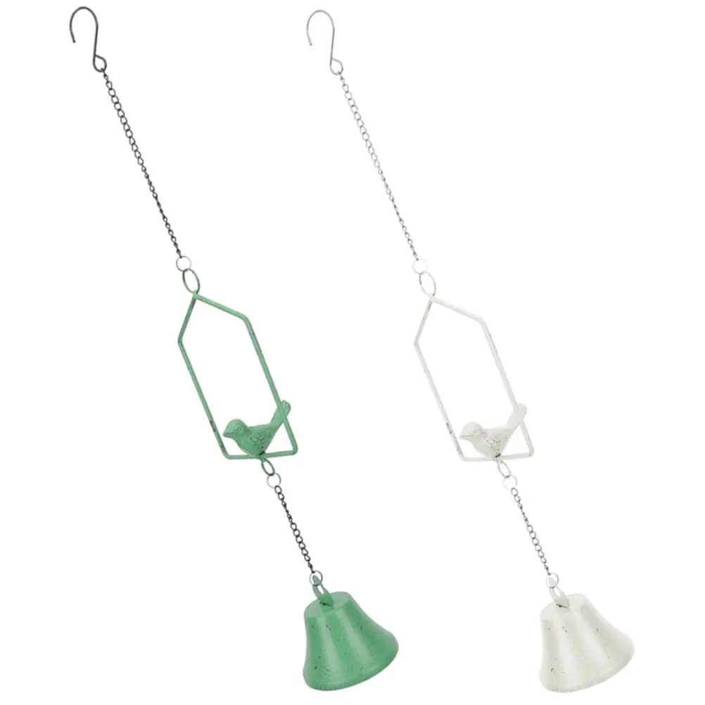

2Pcs Hanging Bird Wind Chime Iron naments Metal Home Decor Repelling Garden Outdoor Pendant Yard Balcony Porch Bedroom