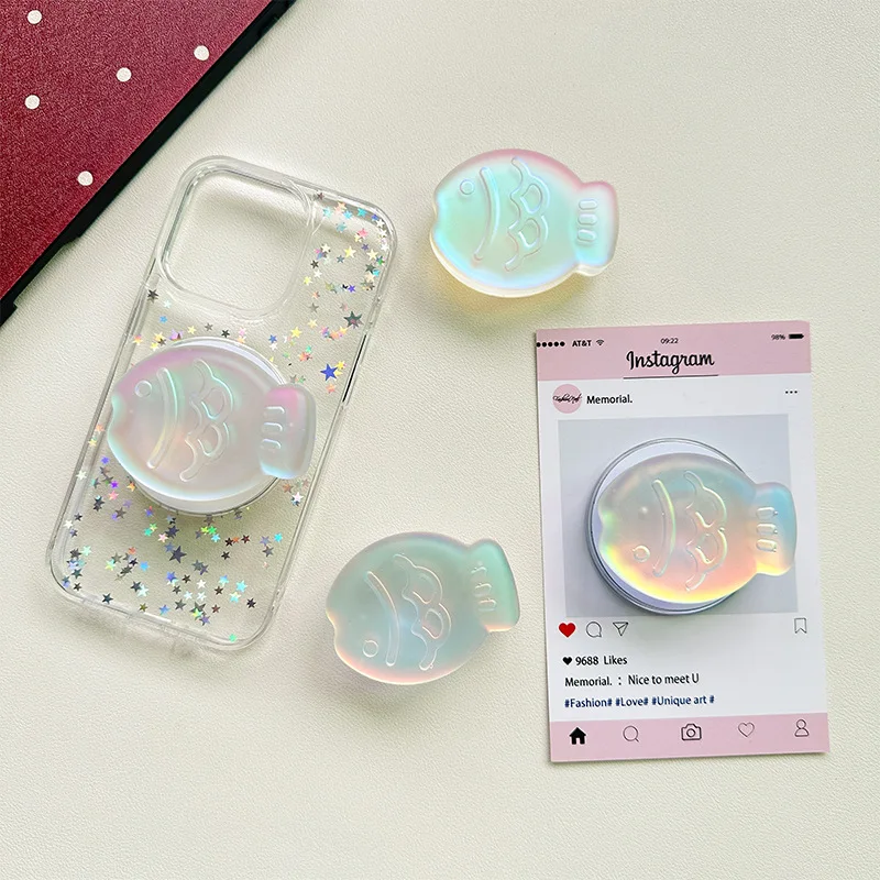 

Корейская милая подставка с 3D градиентом Taiyaki для телефона Magsafe, подставка для iPhone 17 Pro Max, магнитный держатель для беспроводной зарядки