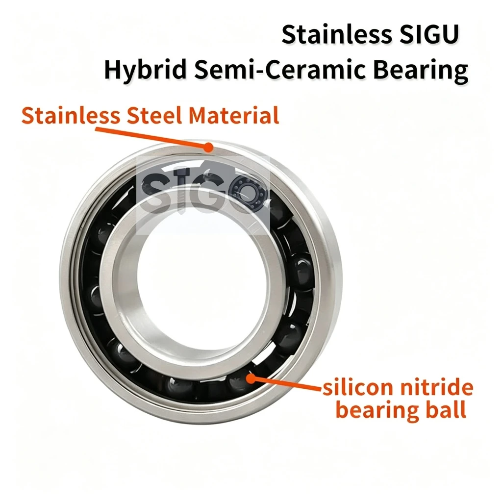 Thin‑Wall Stainless Steel Hybrid Ceramic Bearing  61926 -2RS 130*180*24