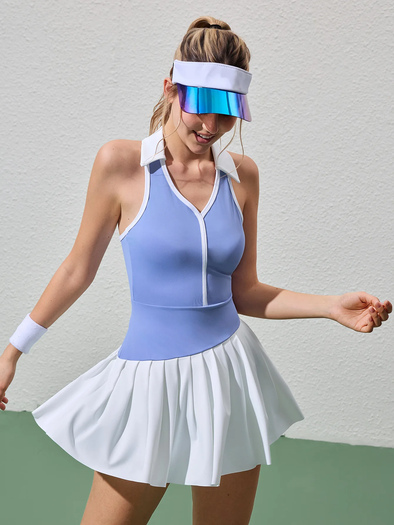 Women Spring Summer High Waisted Skort Built‑in Shorts Athletic Tennis Skirt Set Tight Fit For Workout Fitness Sports Casual