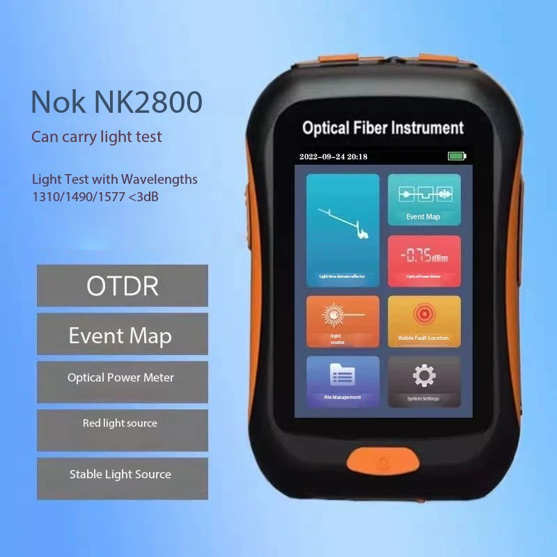 

NK2800 Mini OTDR 5-IN-1 Active Fiber 1550nm Fiber Optic Reflectometer and VFL OLS OPM EventMap
