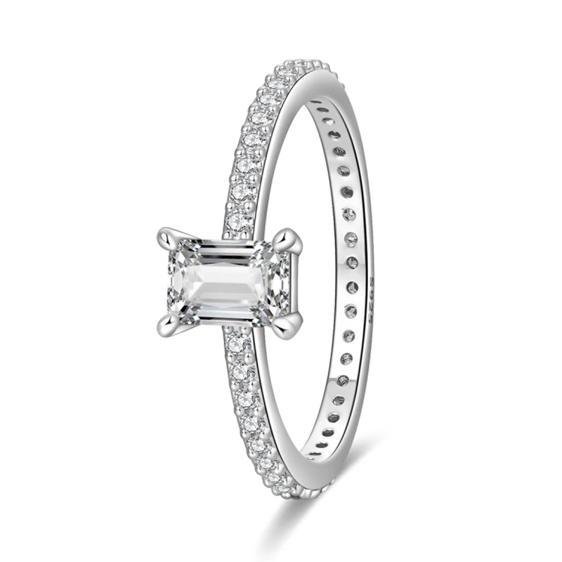 Women's 925 Silver Geometric Star Zircon Ring, Romantic Gift