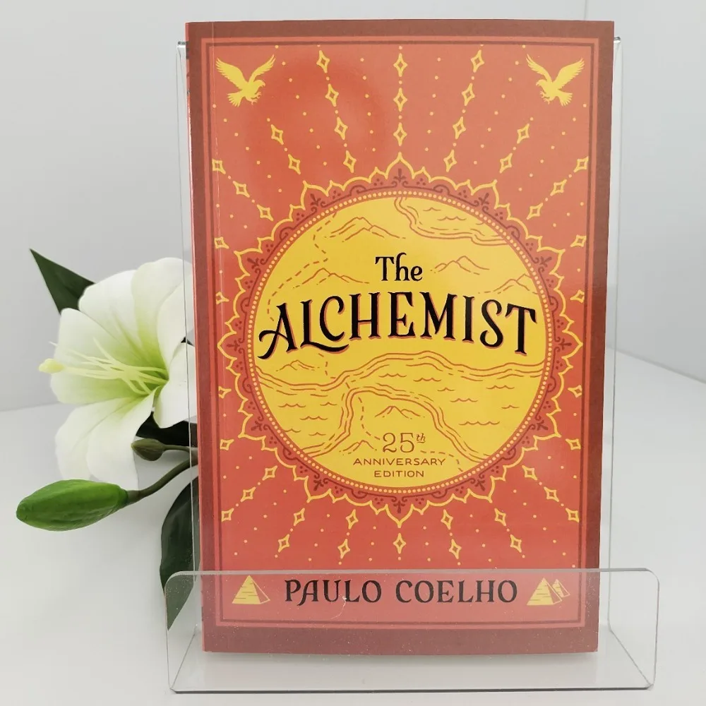 El Alquimista de Paulo Coelho, Edición del 25 Aniversario, Novela Clásica de Ficción Literaria en Inglés, Libro en Inglés, Libro de Firmas