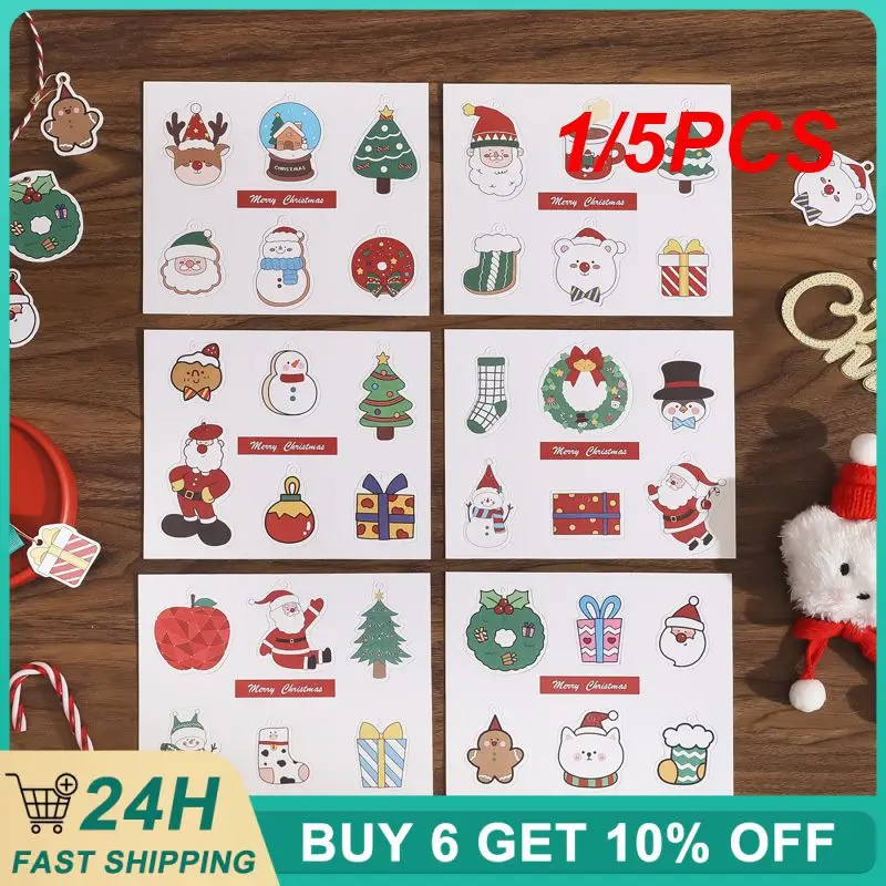 1/5PCS Holiday Theme Snowman Listing Not Easy To Break Holiday Gifts Hand-made Cartoon Sign High Quality Christmas Decoration