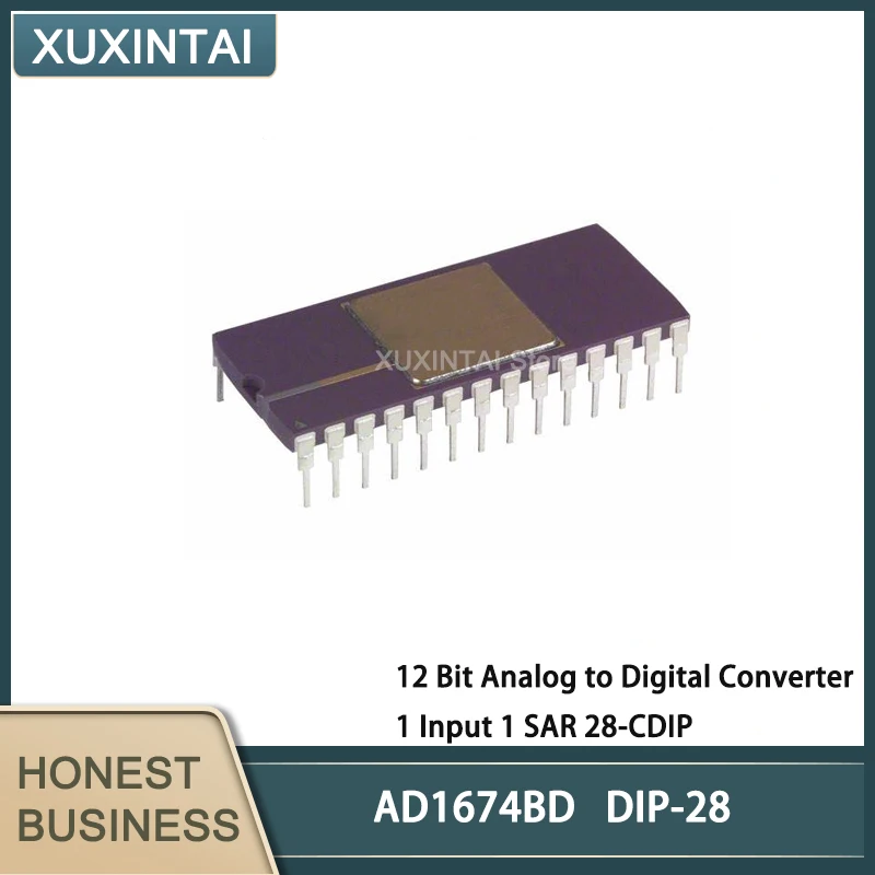 

5Pcs/Lot New Original AD1674BD AD1674 12 Bit Analog to Digital Converter 1 Input 1 SAR 28-CDIP