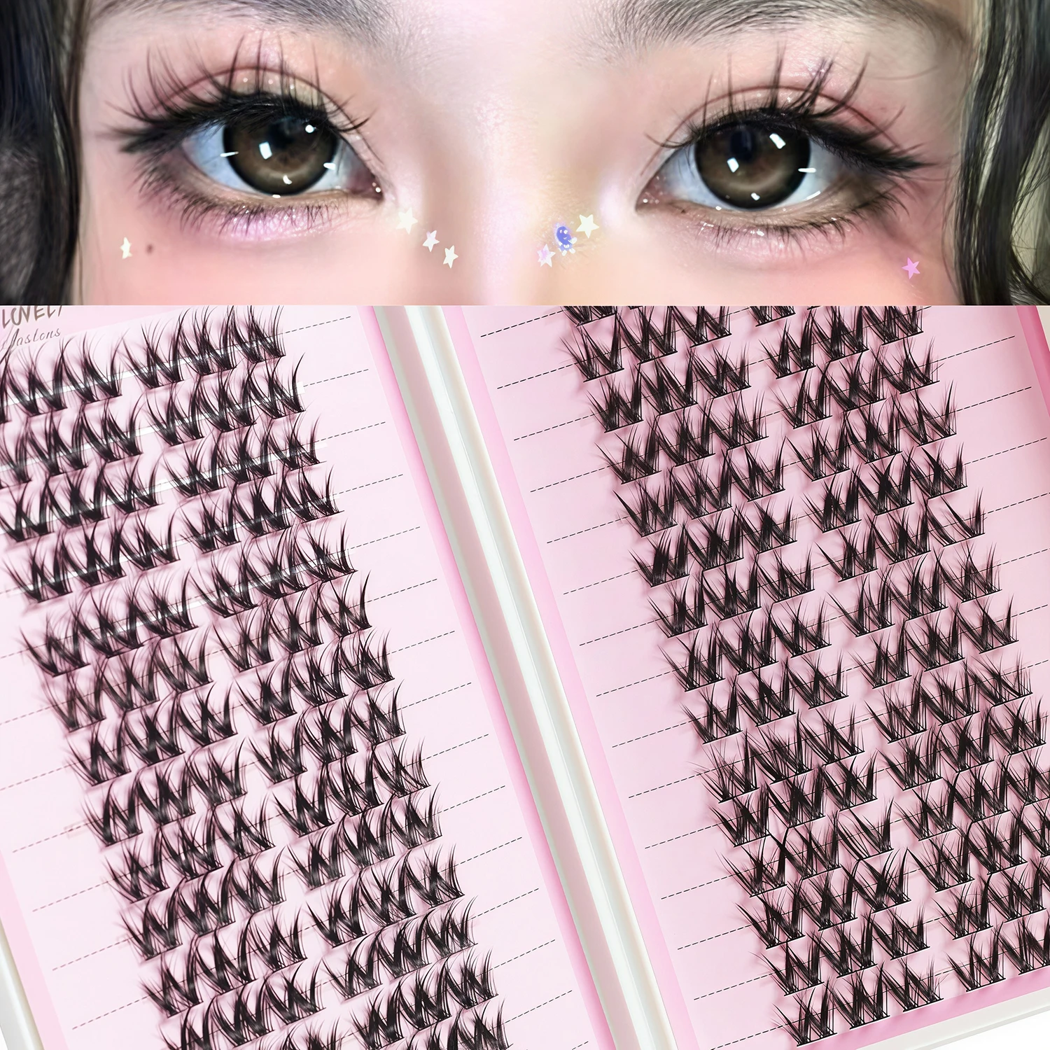 32 Row Large Capacity Three-Dimensional Fluffy Steamed Rolls Eyelash Book Comic Book Eyes European and American False Eyelashes