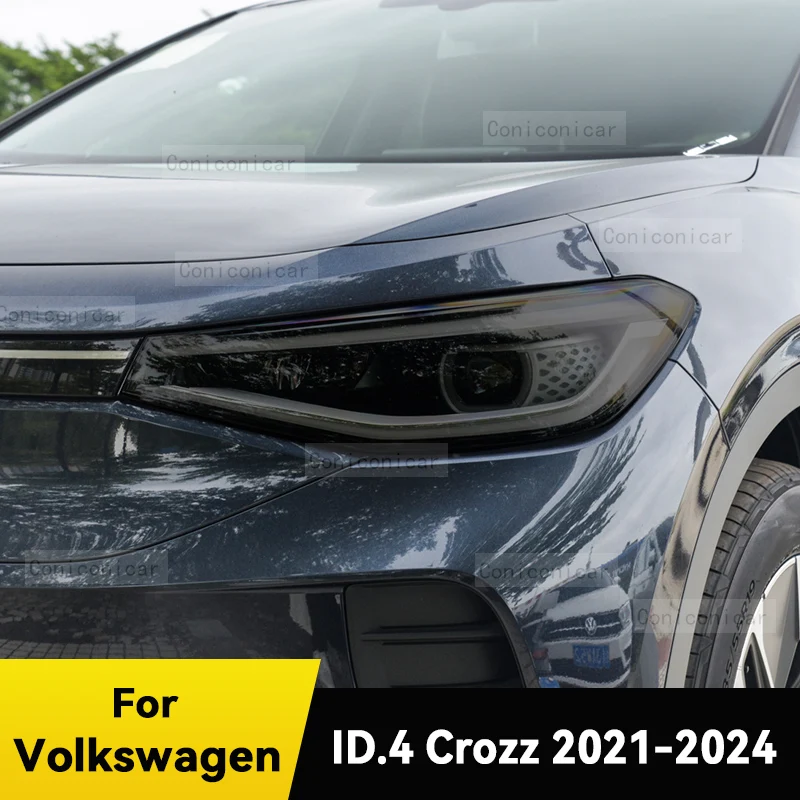 

For Volkswagen ID.4 Crozz 2021-2024 Car Headlight Protective Cover Film Front Light TPU Anti-scratch Headlamp Accessories