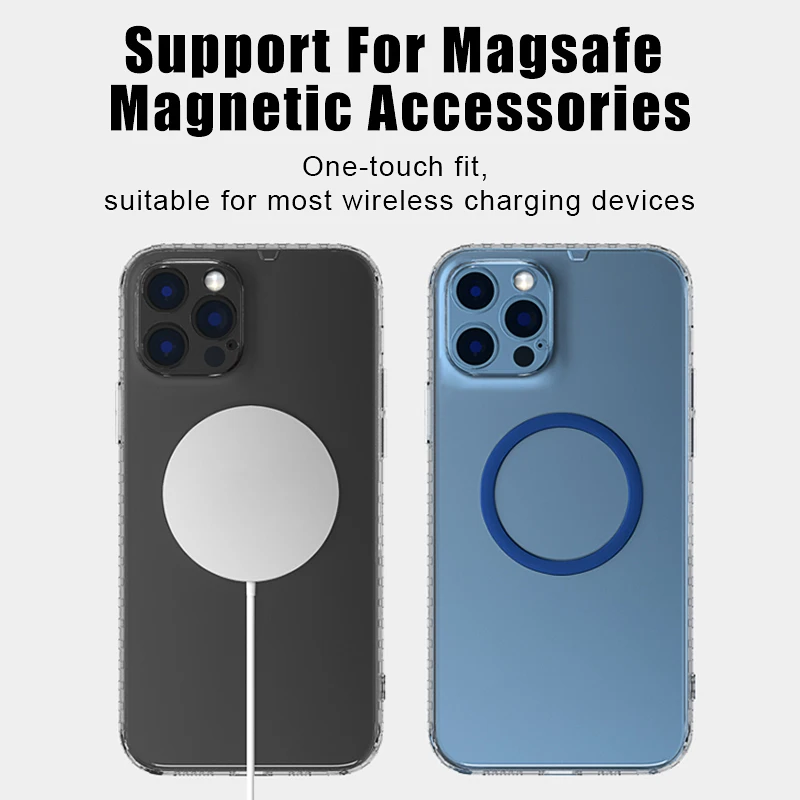 For Magsafe Magnetic Metal Ring For iPhone 11 12 13 Pro XS Max Mini X XR 8 Plus Magnet Adsorption For Samsung Huawei Iron Sheet