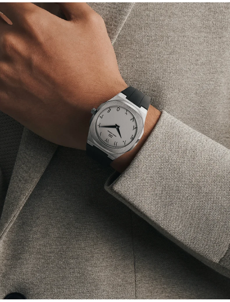 DG9090 Luxury Quartz Watch Ultra-Thin Stainless Steel Arabic Numerals Waterproof Sapphire Glass Dress Wristwatch 2026