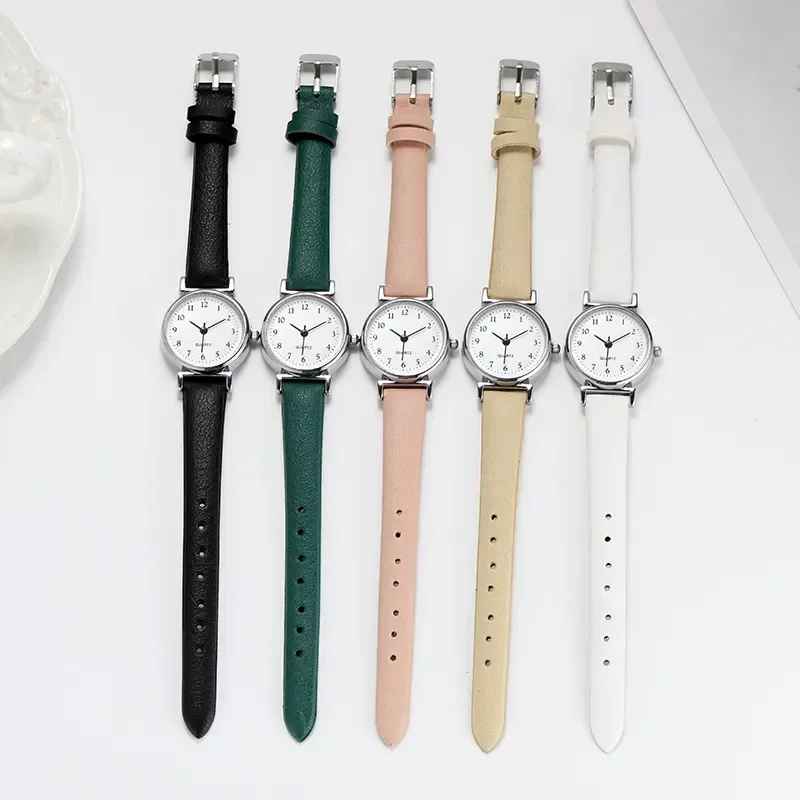 Reloj de cuarzo de marca de alta calidad Para Mujer, reloj informal con esfera pequeña a la moda, reloj de pulsera con correa de cuero Para Mujer, Relojes Para Mujer