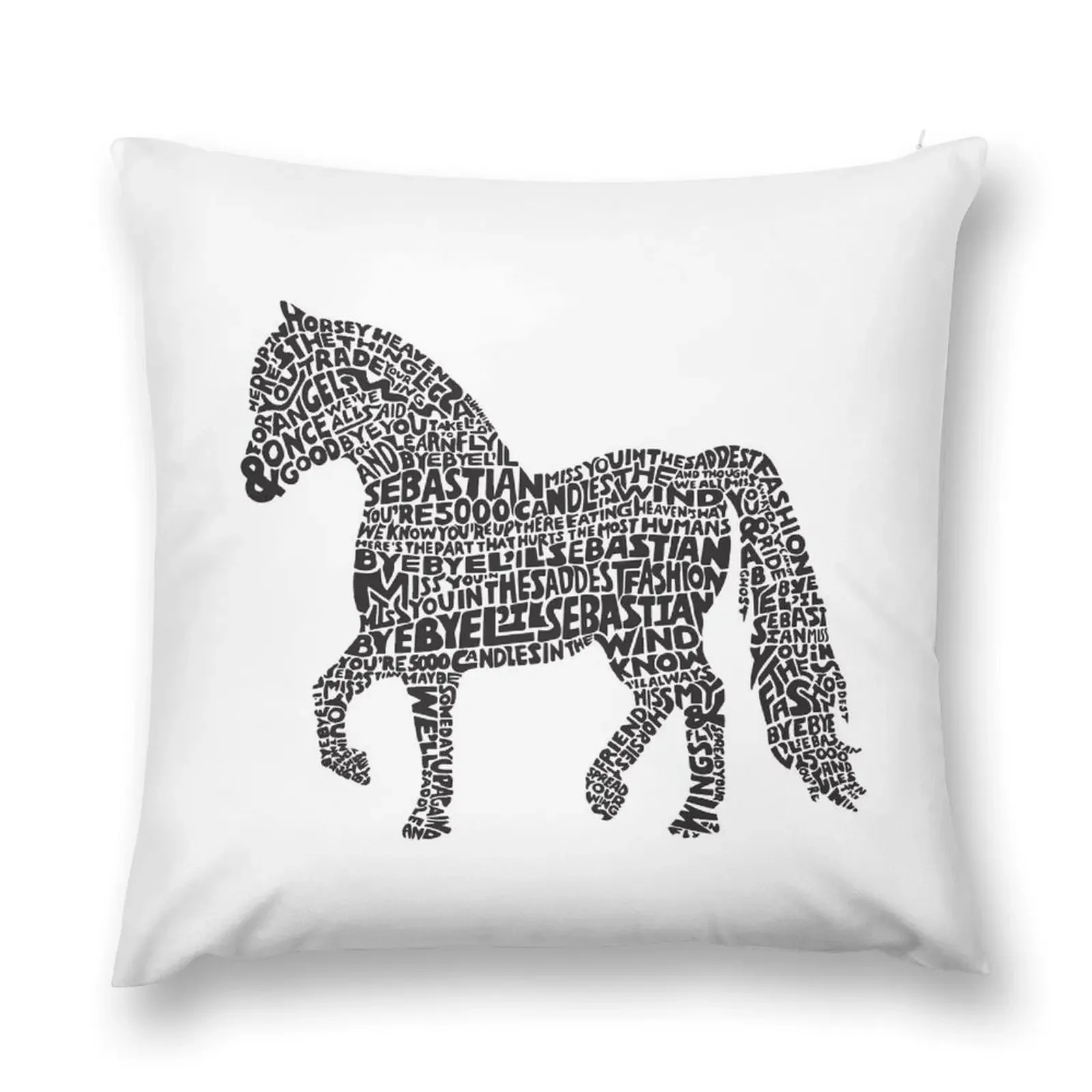 Bye Bye Lil Sebastian Calligram // Parks & Recreation Throw Pillow Pillow Decor pillow