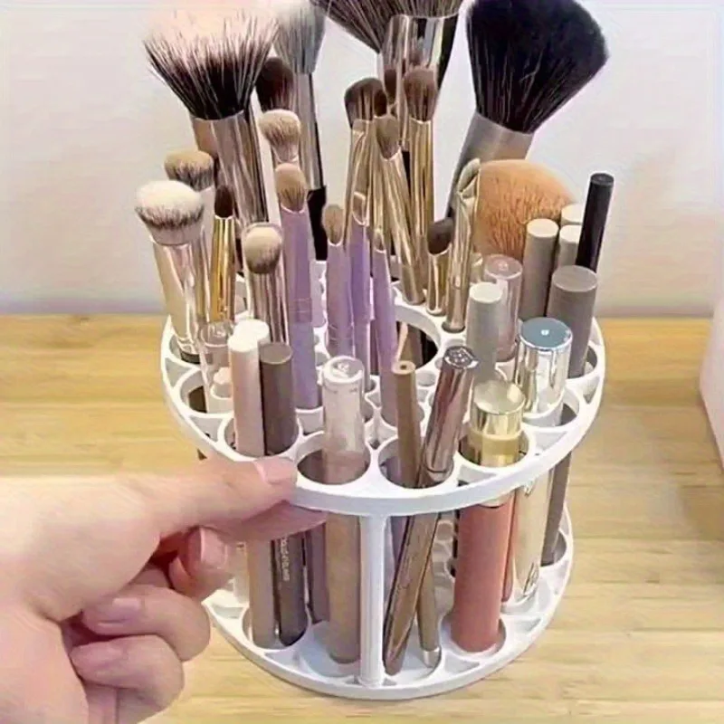 360° rotating brush storage box, multi-functional desktop accessories, office, art brushes, pens, makeup tools storage, gifts.