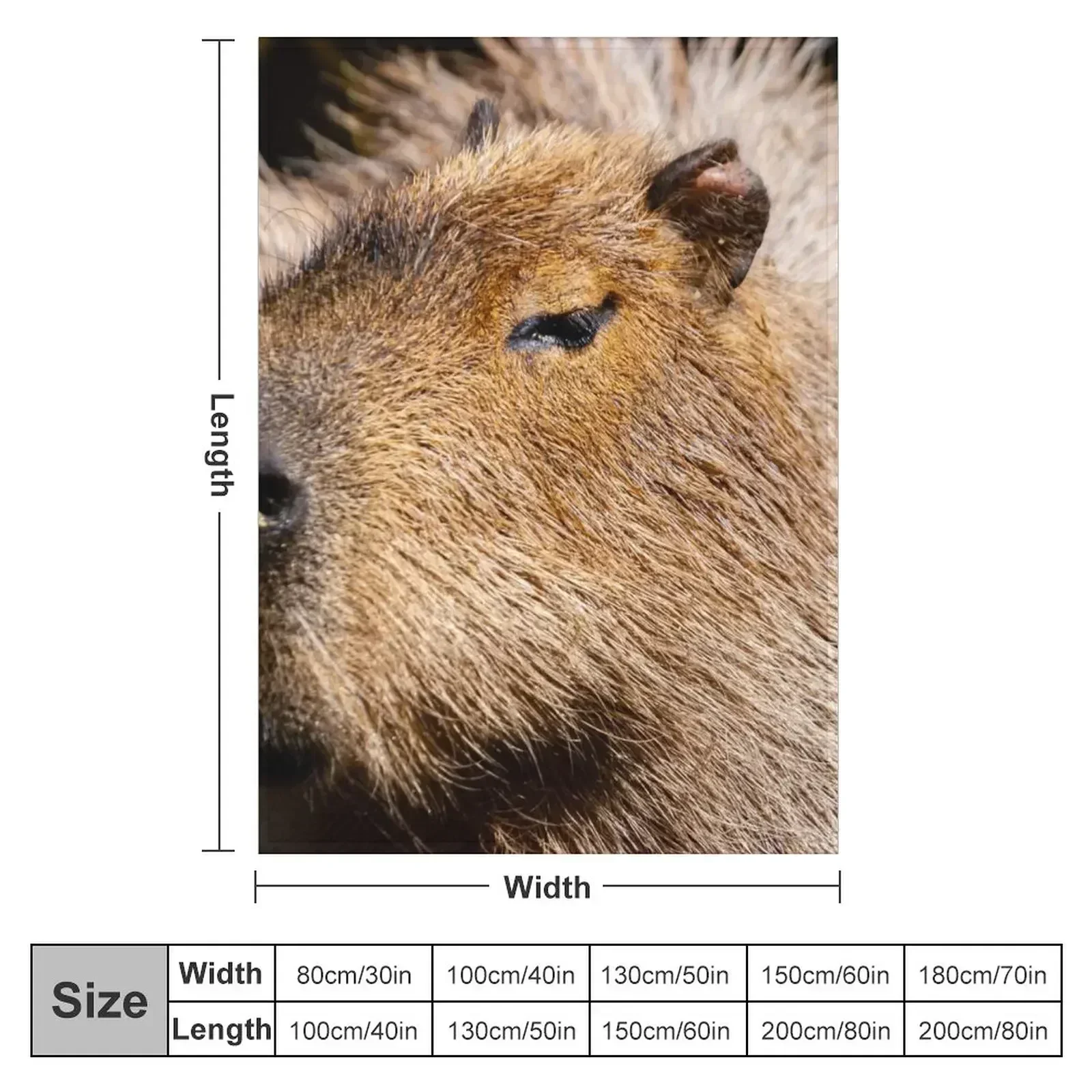 Capybara profile Throw Blanket Thermal Bed linens Hairys Luxury Throw Blankets