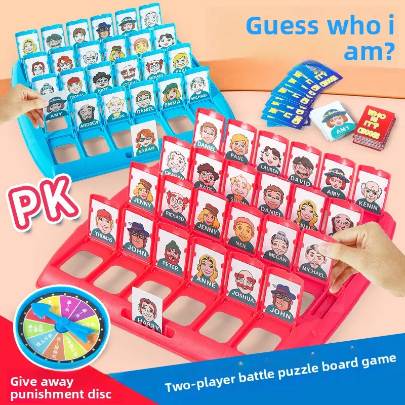 Guess Who I Am Parent-Child Interactive Intelligence and Thinking Training Toy, Two-Player Battle, TikTok Board Game, Brain Game
