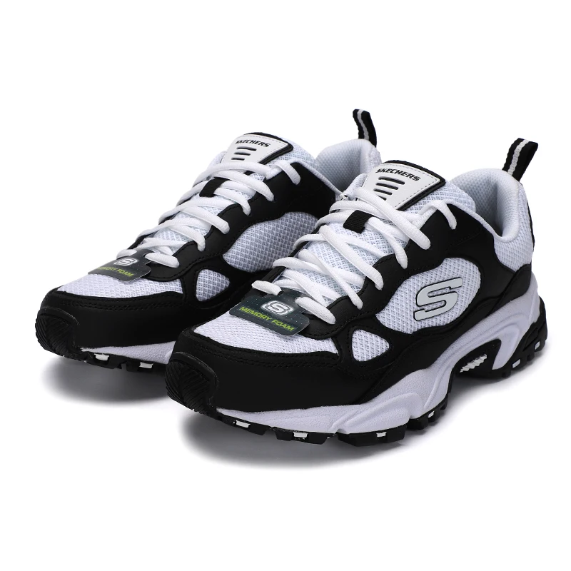 

Skechers Men's Sneakers D'Lites Fashion Retro Thick-Soled Lightweight Comfortable Wear-Resistant Outdoor Low-Top Casual Shoes 51706-Bkw