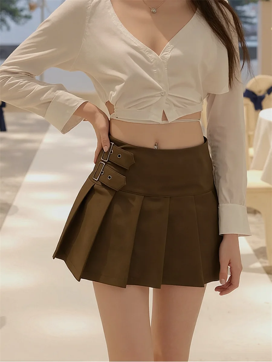 

Skirts Women Corduroy A-Line High Waist Buttoned Front Casual Retro Style Autumn Weekend Comfortable Preppy Daily Looks