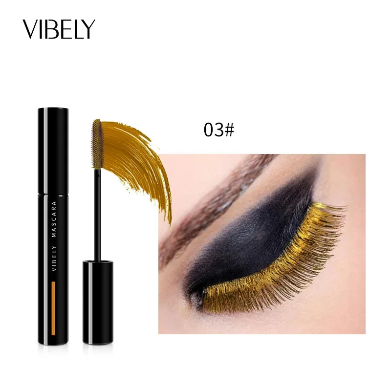 Colored Mascara Eyelashes Lengthening Curled Lash Blue Yellow Green Mascara WaterProof Longlasting smudgeproof Eye Makeup