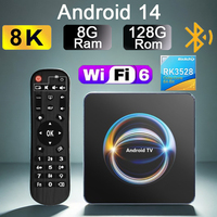 Android TV RK3528 HD Smart TV Box Support 2.4G&5G WIFI6 BT5.2 4K 8K 128G ROM Android14 X66 Media Player Google Voice Set Top Box