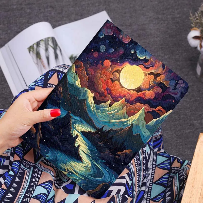 

Snowy Mountain Pine Birds Gift For Samsung Galaxy Tab S10 S9 S8 S7 Lite FE Plus Scratch resistant Pen Tray Tablet Case