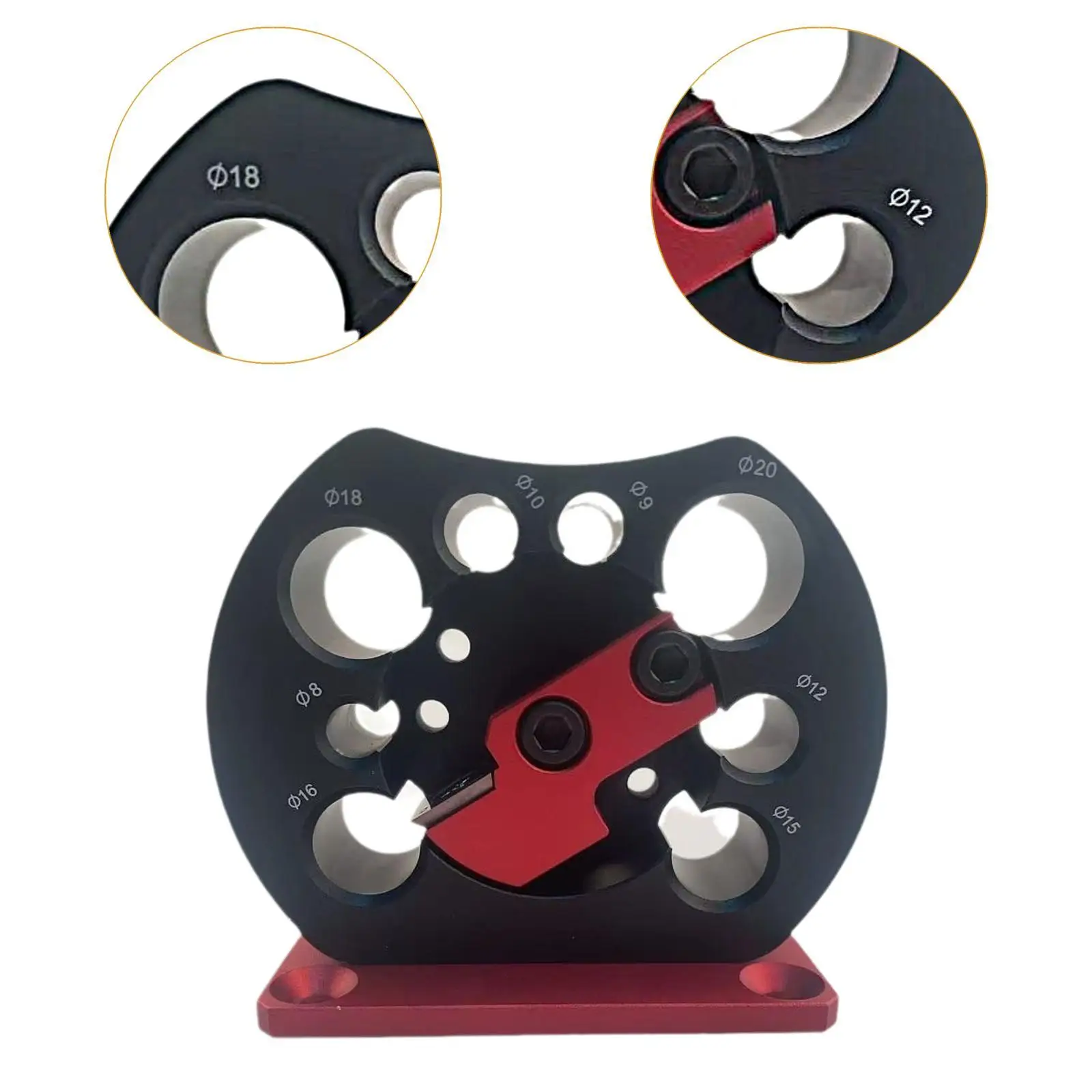 

Adjustable Dowel Maker Jig Kit 8 Holes Aluminum Alloy Dowel Plate for Woodworking Electric Drill Round Rod Auxiliary