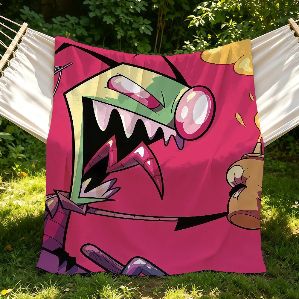 ANIME I-invader Z-zim Blanket Suitable For Sofas Beds Offices Cars Outdoor Travel An Ideal Gift For Friends Family